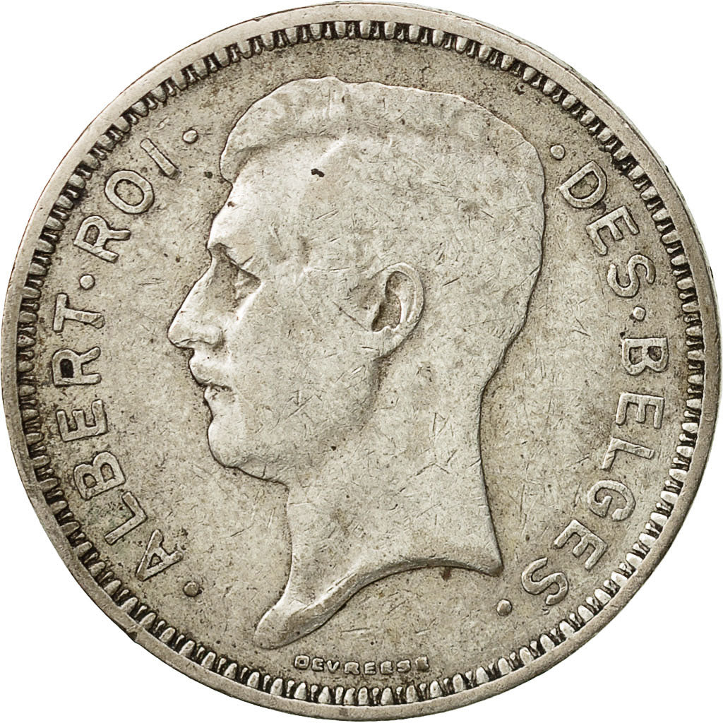 Belgium, 20 Francs, 20 Frank, 1934, VF(20-25), Silver, KM:103.1