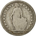 Suiza, 1/2 Franc, 1878, Bern, BC+, Plata, KM:23