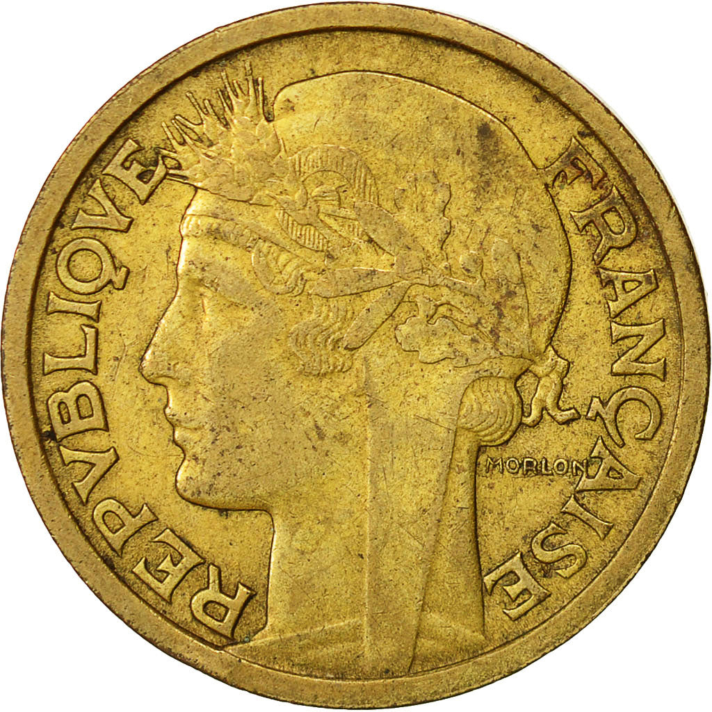 France, Morlon, 2 Francs, 1939, Paris, VF(30-35), Aluminum-Bronze, KM:886