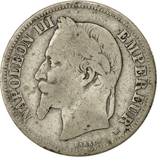 France, Napoleon III, Napoléon III, 2 Francs, 1867, Strasbourg, B, Argent