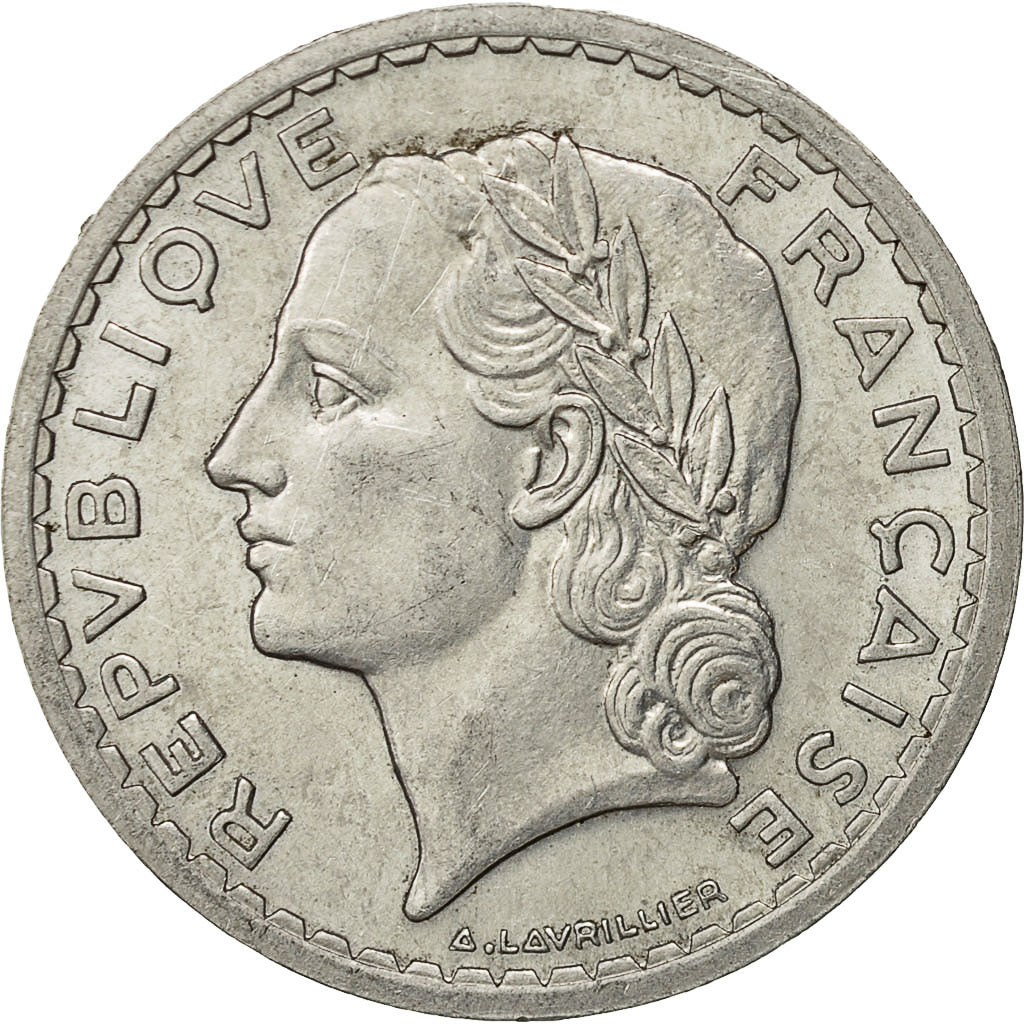 Moneta, Francja, Lavrillier, 5 Francs, 1946, Beaumont - Le Roger, AU(50-53)