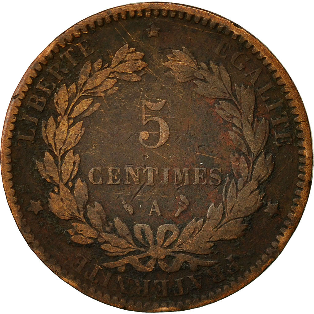 France, Cérès, 5 Centimes, 1897, Paris, TB+, Bronze, KM:821.1, Gadoury:157a