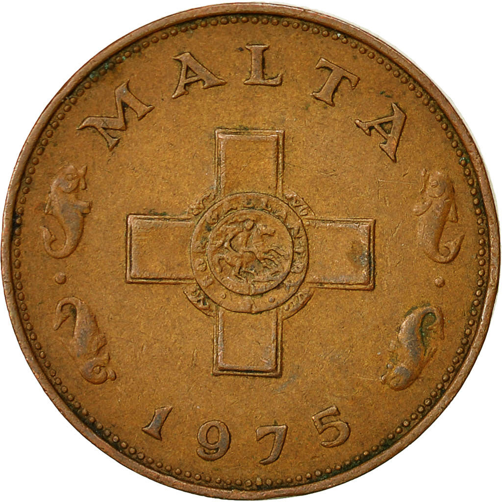 Malta, Cent, 1975, British Royal Mint, S+, Bronze, KM:8