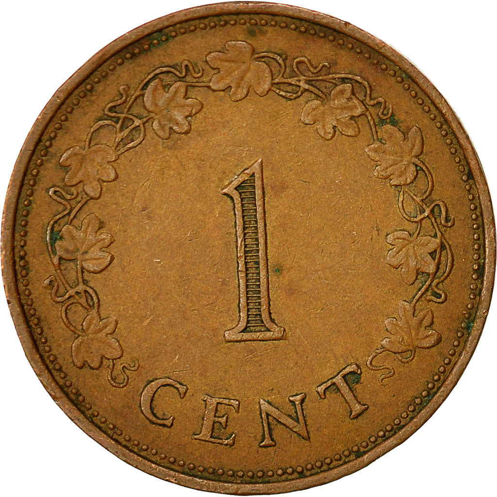 Malta, Cent, 1975, British Royal Mint, S+, Bronze, KM:8