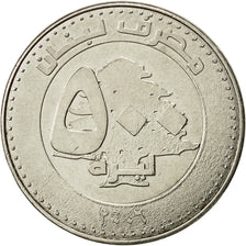 Lebanon, 500 Livres, 2006, VZ, Nickel plated steel, KM:39