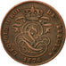 Belgium, Leopold II, 2 Centimes, 1876, AU(55-58), Copper, KM:35.1