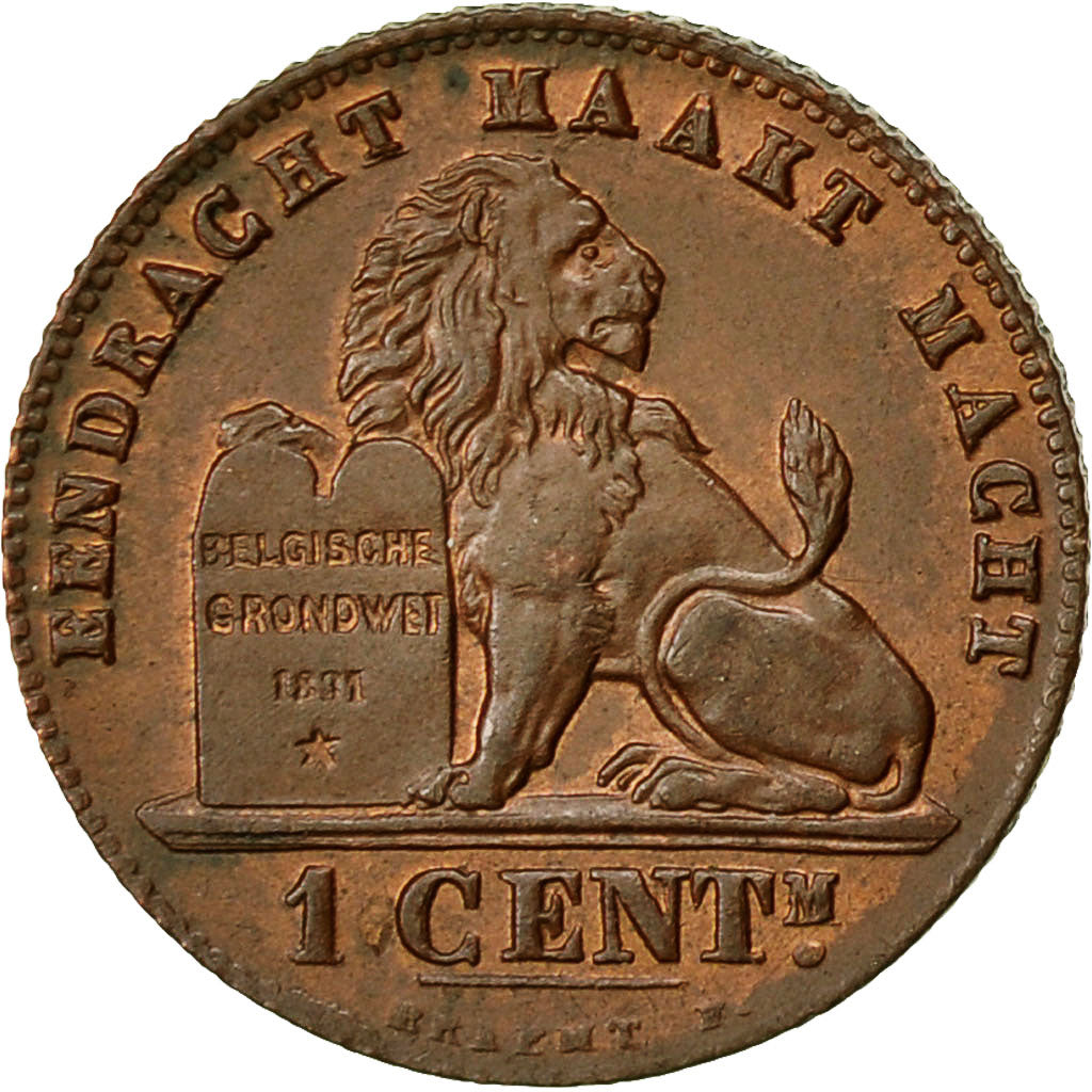 Moneta, Belgio, Centime, 1914, BB, Rame