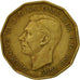 Moneta, Wielka Brytania, George VI, 3 Pence, 1945, EF(40-45), Mosiądz niklowy