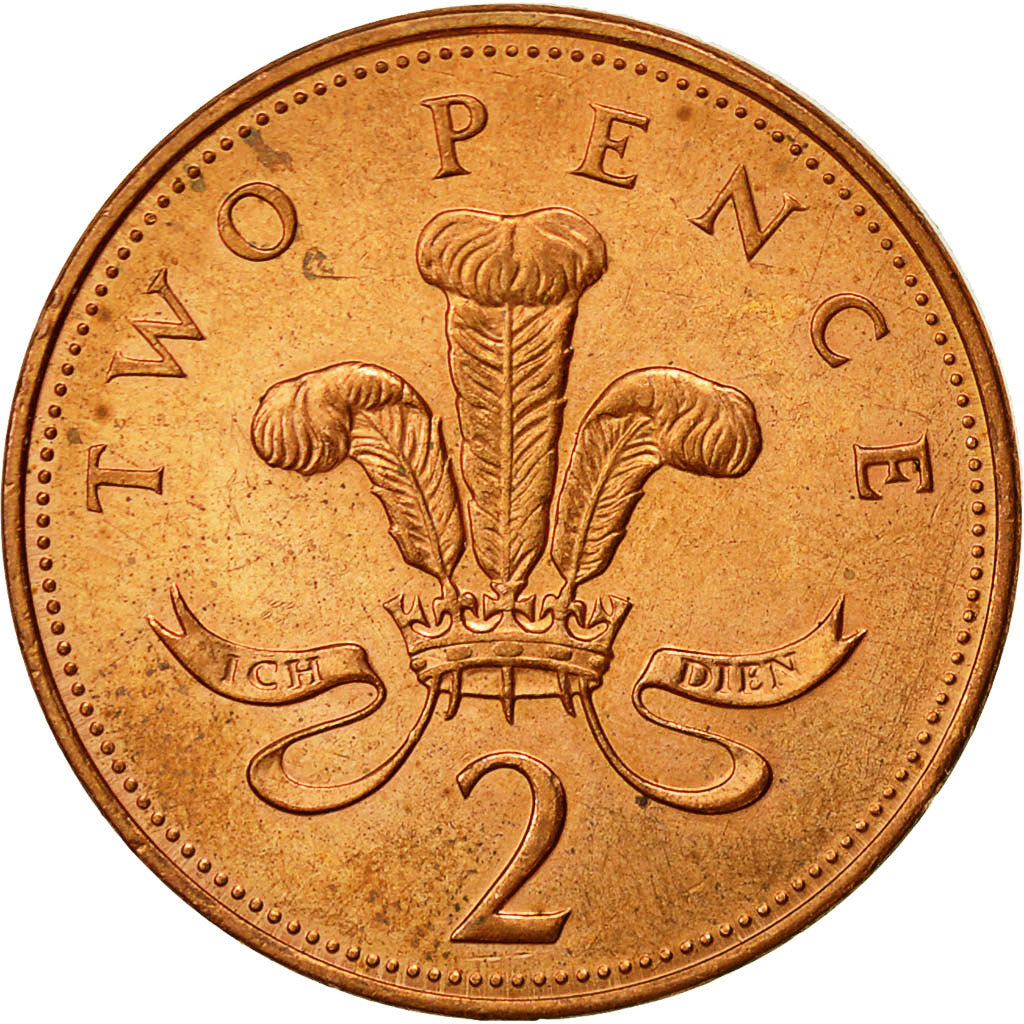 Great Britain, Elizabeth II, 2 Pence, 2004, EF(40-45), Copper Plated Steel