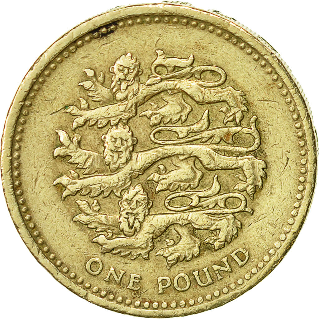Great Britain, Elizabeth II, Pound, 1997, VF(30-35), Nickel-brass, KM:975