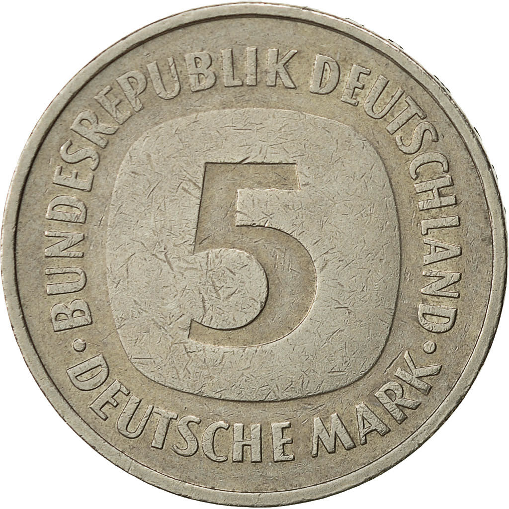 GERMANY - FEDERAL REPUBLIC, 5 Mark, 1978, Munich, EF(40-45), Copper-Nickel Clad