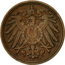 GERMANY - EMPIRE, Wilhelm II, Pfennig, 1914, Munich, EF(40-45), Copper, KM:10