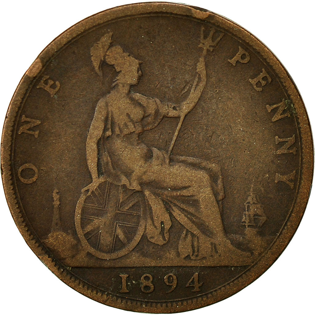 Great Britain, Victoria, Penny, 1894, EF(40-45), Bronze, KM:755