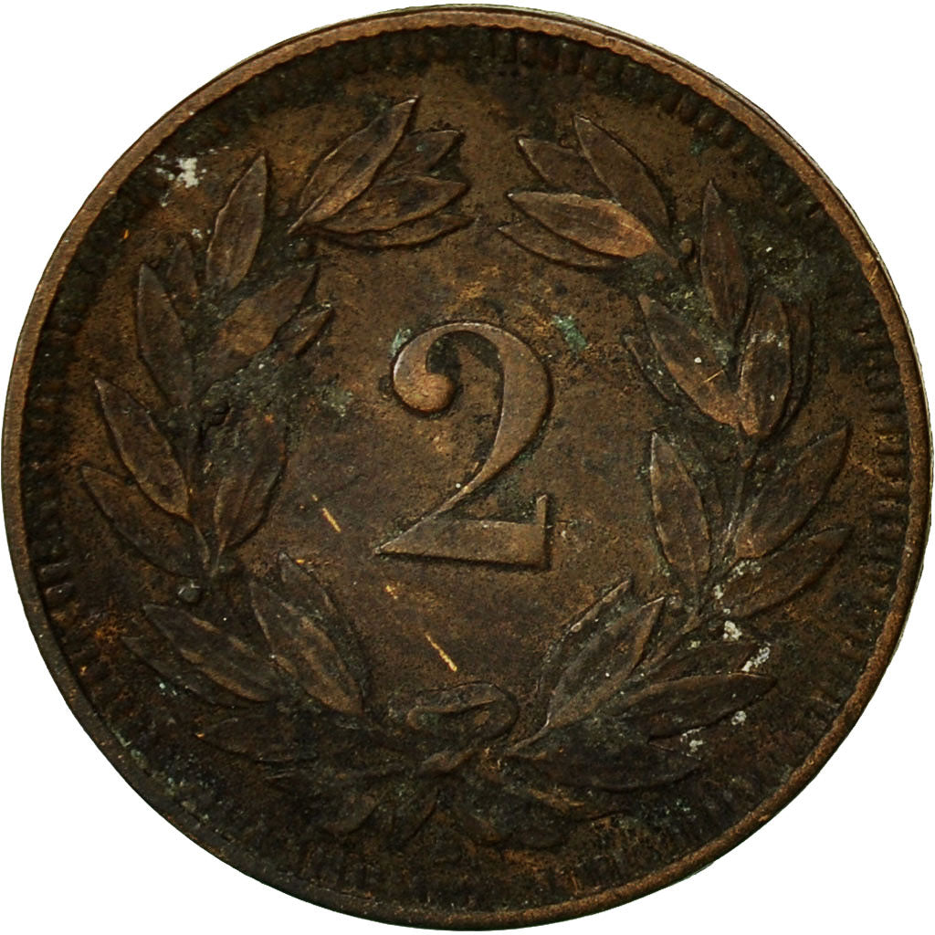 Suiza, 2 Rappen, 1912, Bern, MBC, Bronce, KM:4.2