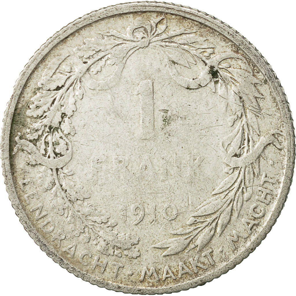 Belgium, Franc, 1910, VF(30-35), Silver, KM:73.1