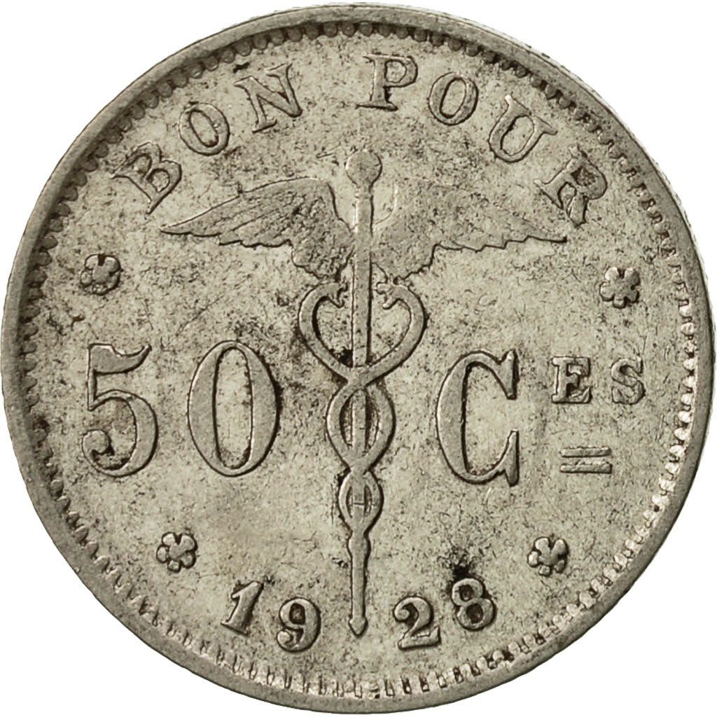 Belgium, 50 Centimes, 1928, VF(30-35), Nickel, KM:87