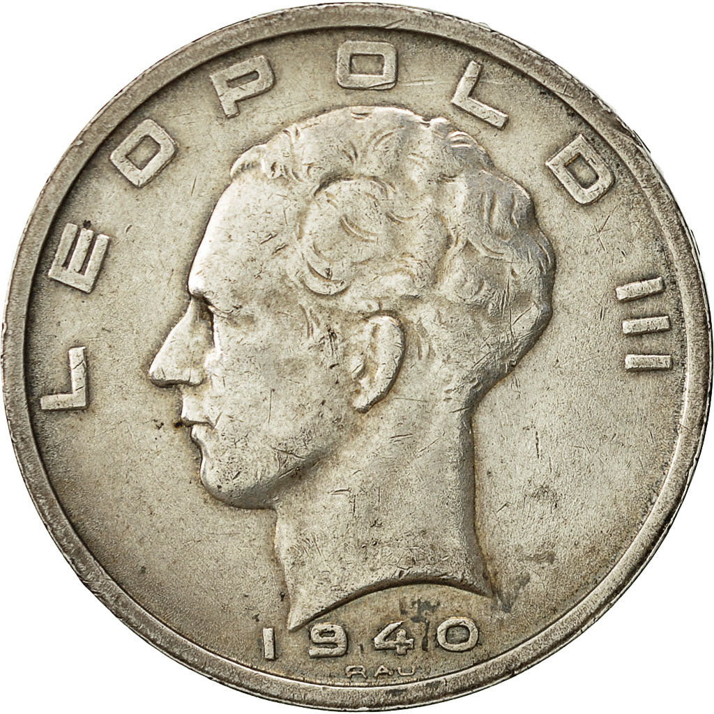Belgium, 50 Francs, 50 Frank, 1940, EF(40-45), Silver, KM:121