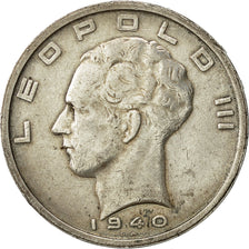 Belgium, 50 Francs, 50 Frank, 1940, EF(40-45), Silver, KM:121