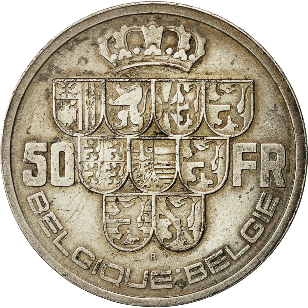 Belgium, 50 Francs, 50 Frank, 1940, EF(40-45), Silver, KM:121