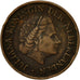 Países Bajos, Juliana, 5 Cents, 1950, BC+, Bronce, KM:181