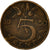 Paesi Bassi, Juliana, 5 Cents, 1950, MB+, Bronzo, KM:181