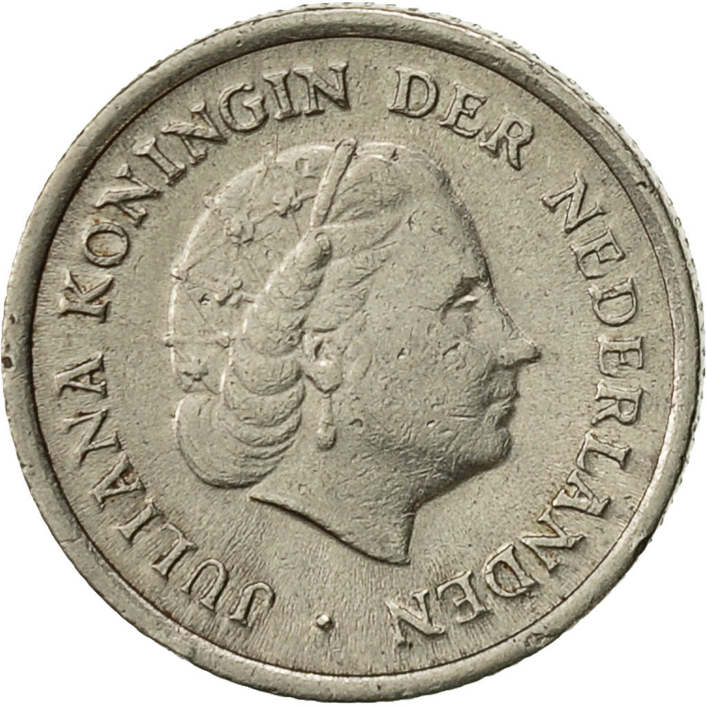 Münze, Niederlande, Juliana, 10 Cents, 1959, SS+, Nickel, KM:182