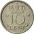 Países Bajos, Wilhelmina I, 10 Cents, 1948, MBC+, Níquel, KM:177
