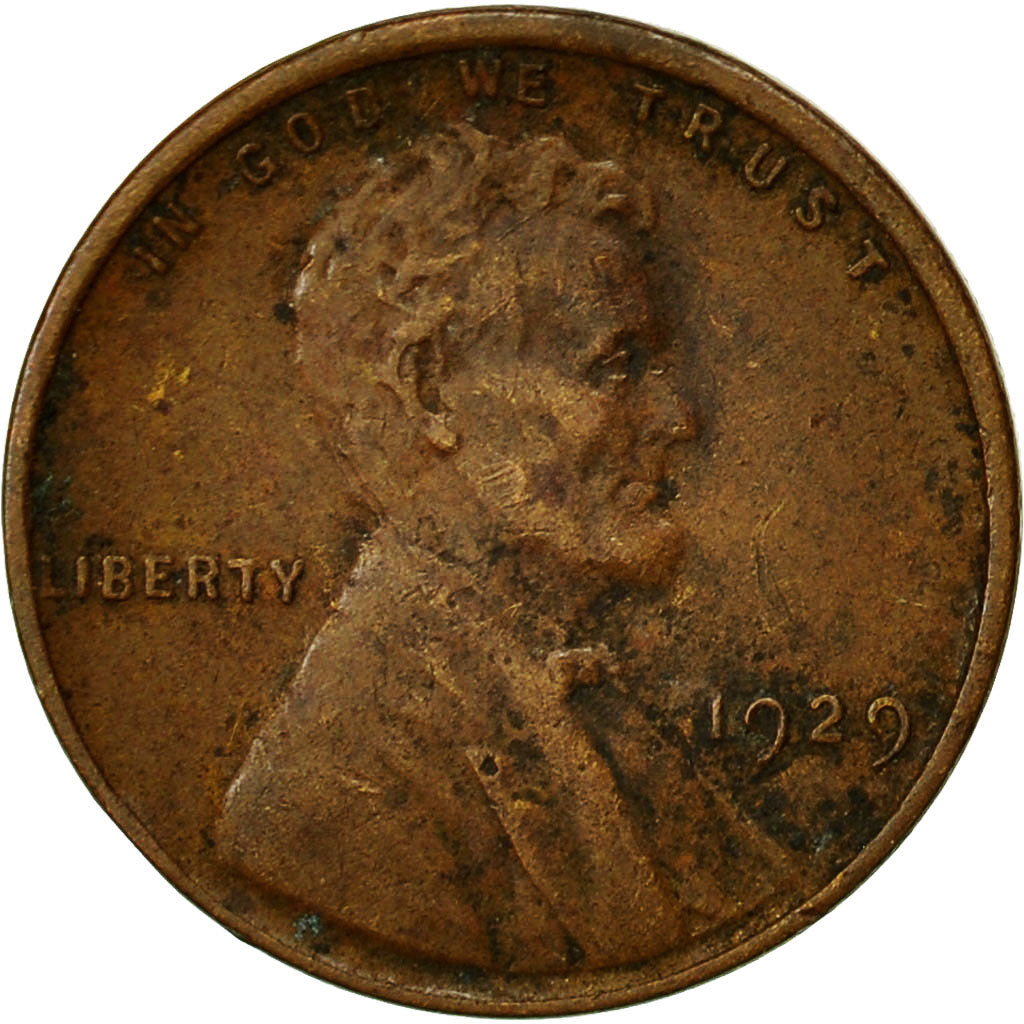 United States, Lincoln Cent, Cent, 1929, U.S. Mint, Philadelphia, VF(30-35)
