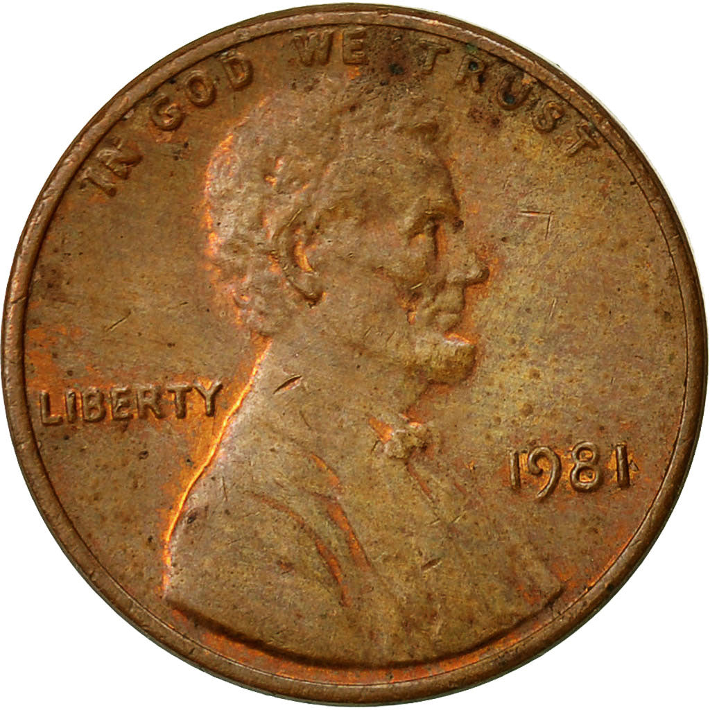 United States, Lincoln Cent, Cent, 1981, U.S. Mint, Philadelphia, VF(20-25)