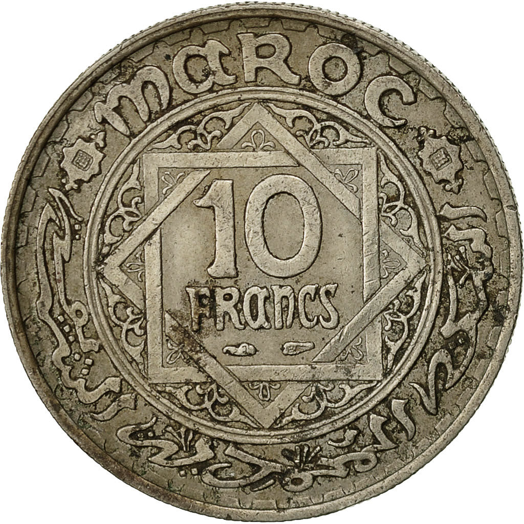 Morocco, Mohammed V, 10 Francs, 1366, Paris, VF(20-25), Copper-nickel, KM:44