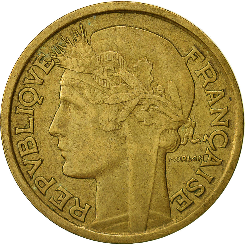 Moneta, Francja, Morlon, 2 Francs, 1940, Paris, VF(30-35), Aluminium-Brąz