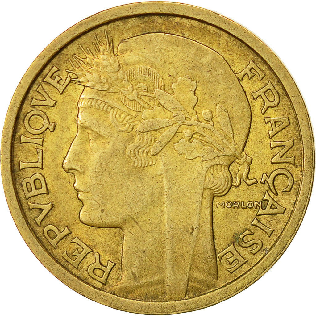 France, Morlon, Franc, 1939, Paris, EF(40-45), Aluminum-Bronze, KM:885
