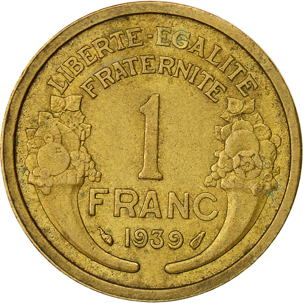 France, Morlon, Franc, 1939, Paris, TB+, Aluminum-Bronze, KM:885, Gadoury:470