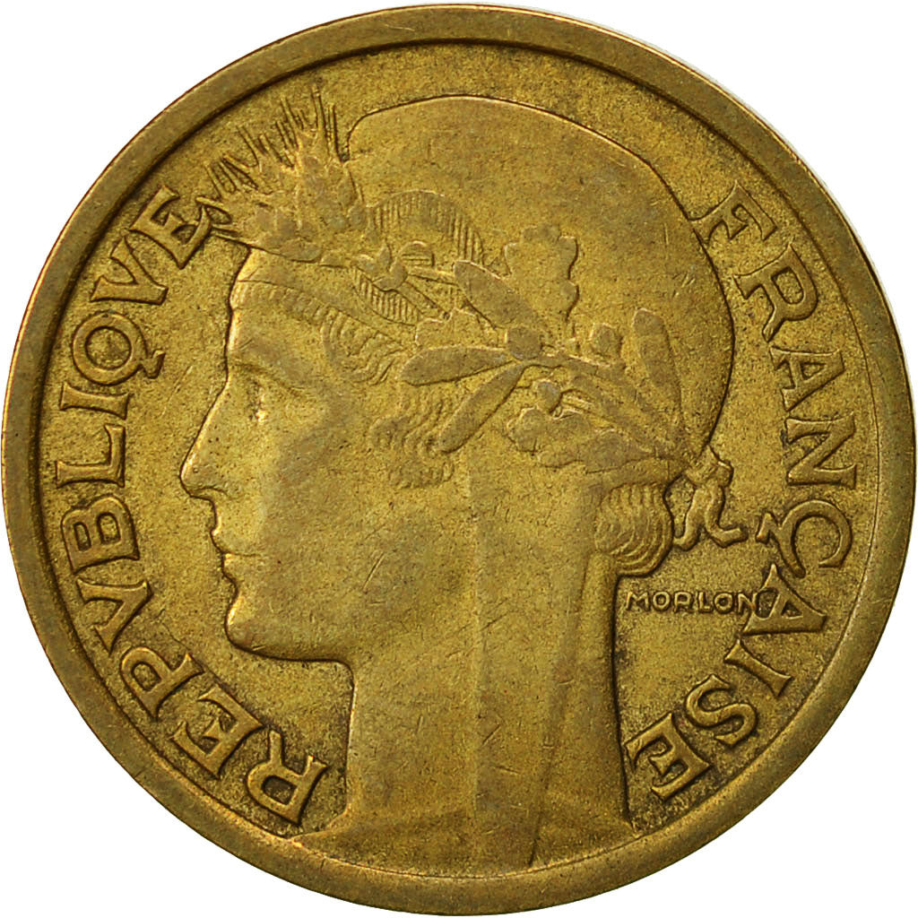France, Morlon, Franc, 1938, Paris, TB+, Aluminum-Bronze, KM:885, Gadoury:470