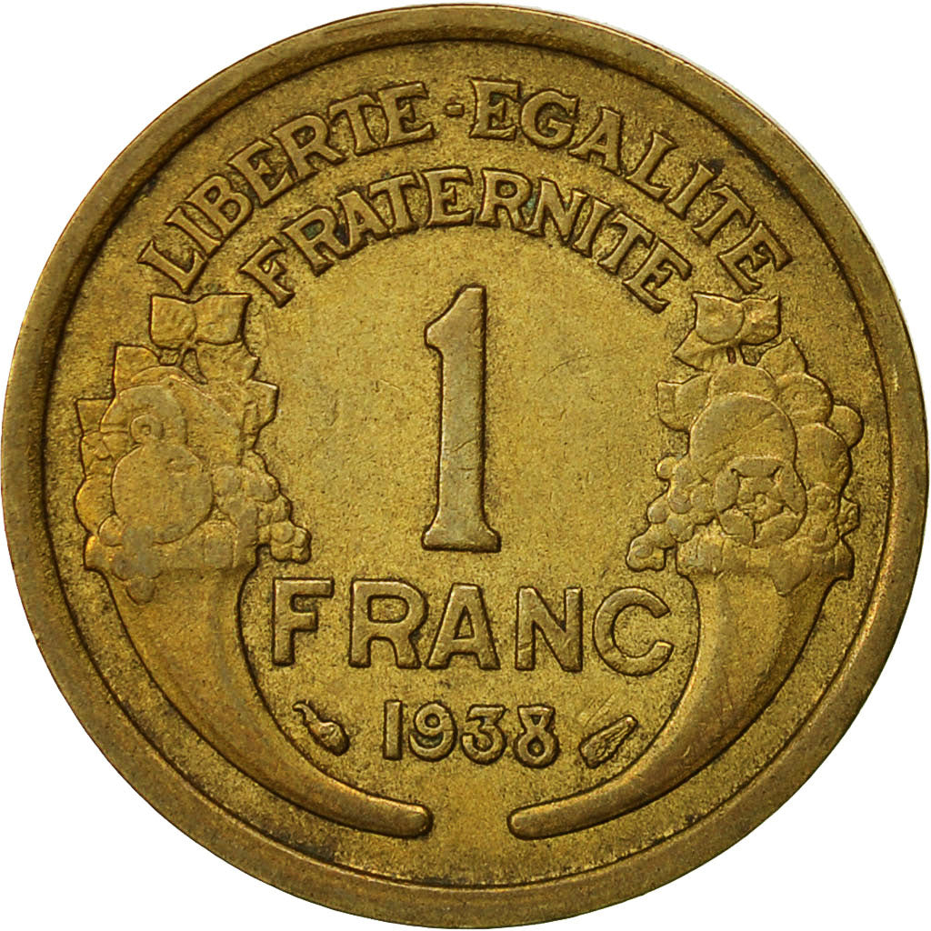 France, Morlon, Franc, 1938, Paris, TB+, Aluminum-Bronze, KM:885, Gadoury:470