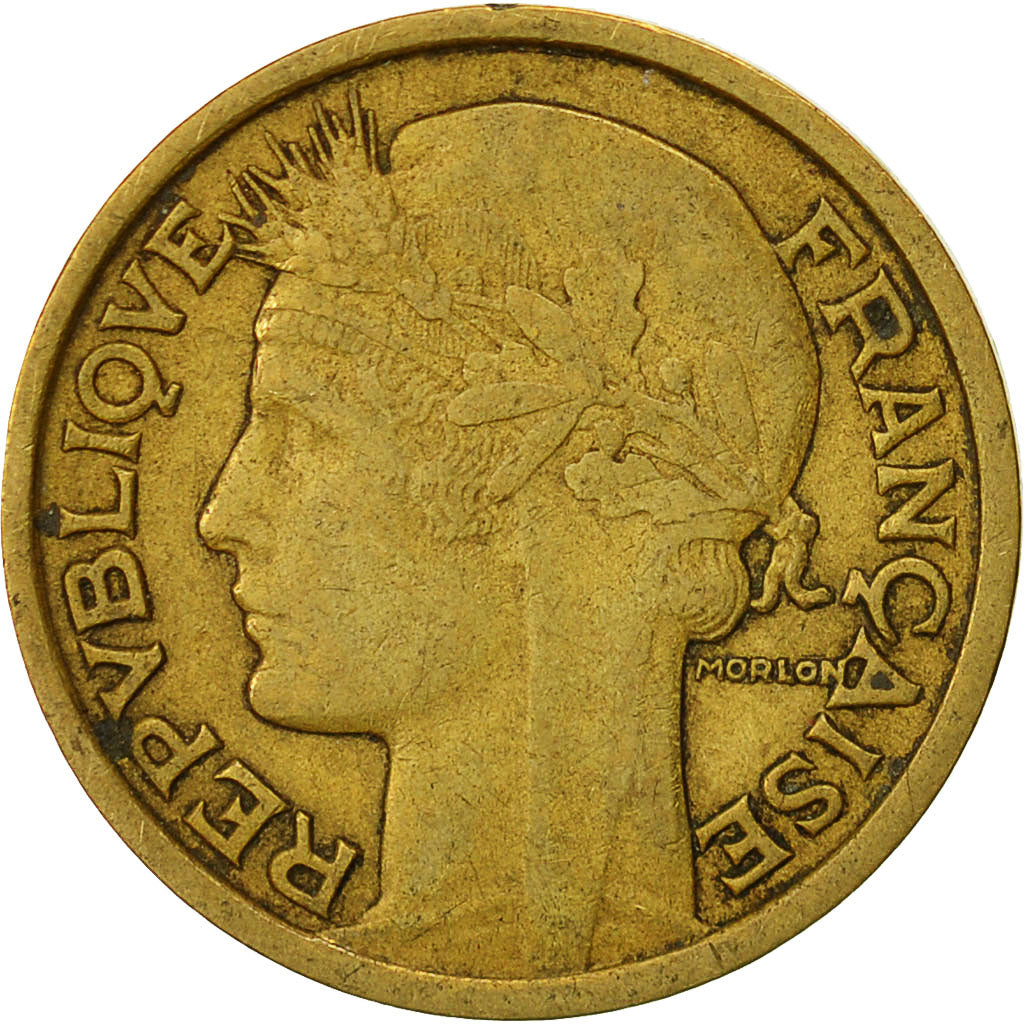 France, Morlon, Franc, 1934, Paris, TB, Aluminum-Bronze, KM:885, Gadoury:470