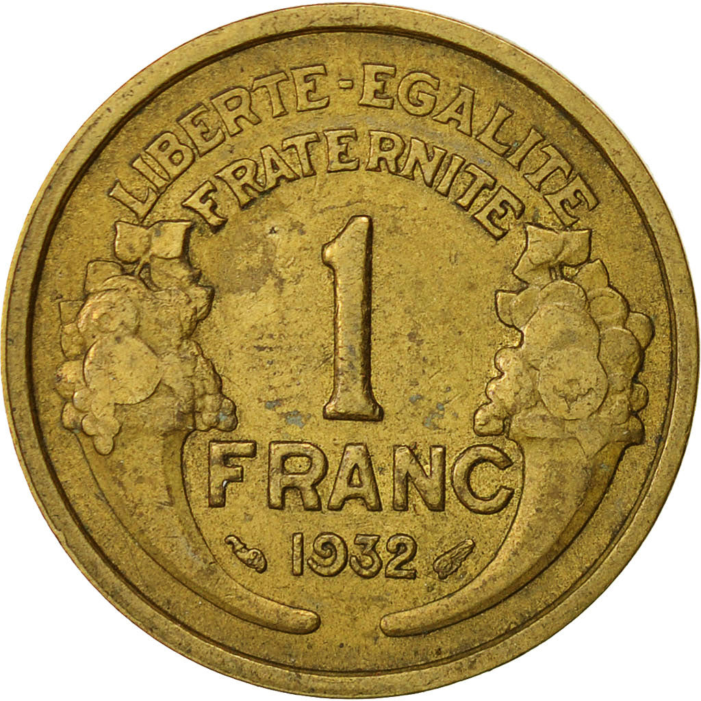 France, Morlon, Franc, 1932, Paris, VF(30-35), Aluminum-Bronze, KM:885