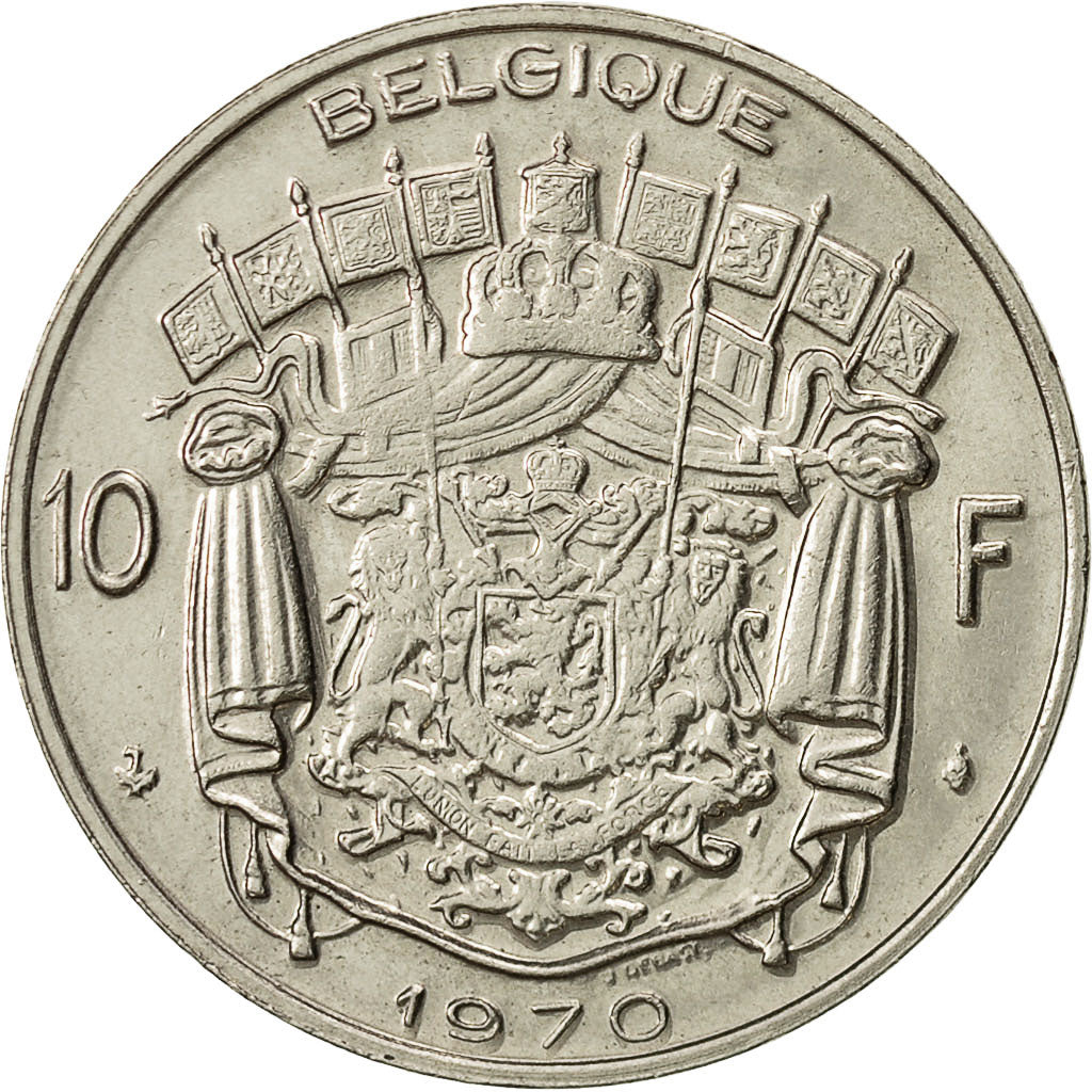 Belgique, 10 Francs, 10 Frank, 1970, Bruxelles, TTB+, Nickel, KM:155.1