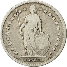 Suiza, Franc, 1876, Bern, BC+, Plata, KM:24