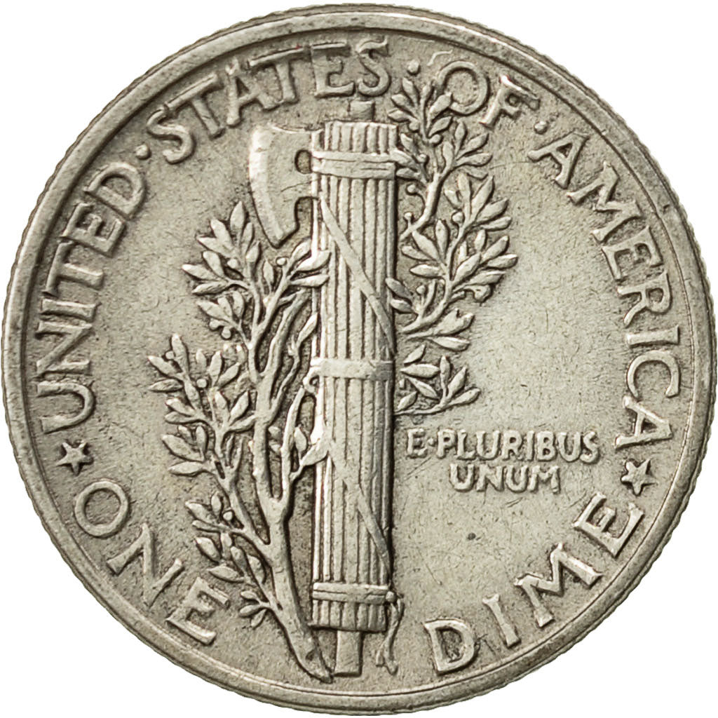 États-Unis, Mercury Dime, Dime, 1944, U.S. Mint, Philadelphie, SUP, Argent