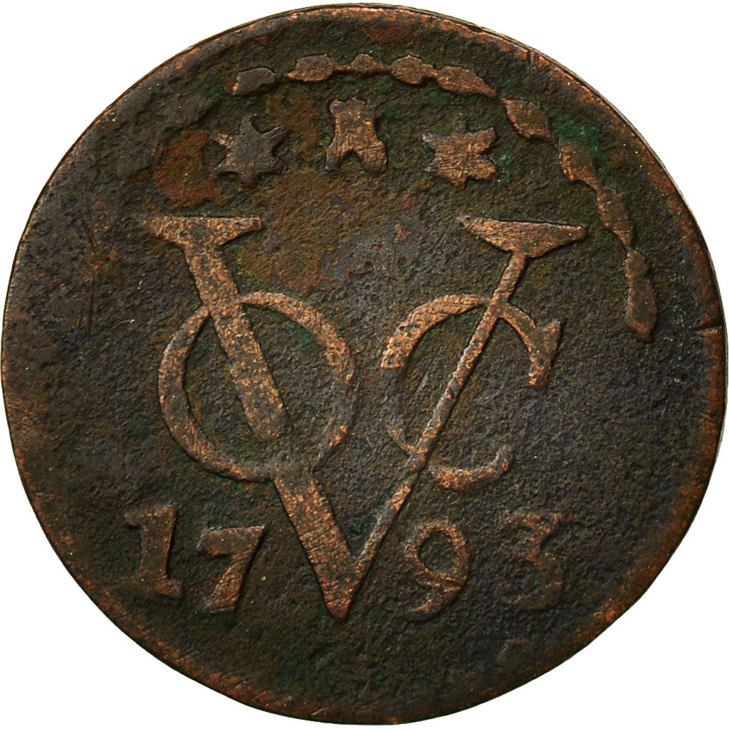 NETHERLANDS EAST INDIES, Duit, 1793, Utrecht, F(12-15), Copper, KM:159