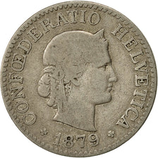 Moneta, Szwajcaria, 10 Rappen, 1879, Bern, EF(40-45), Miedź-Nikiel, KM:27