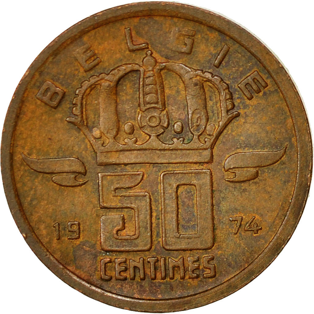 Belgium, Baudouin I, 50 Centimes, 1974, EF(40-45), Bronze, KM:149.1