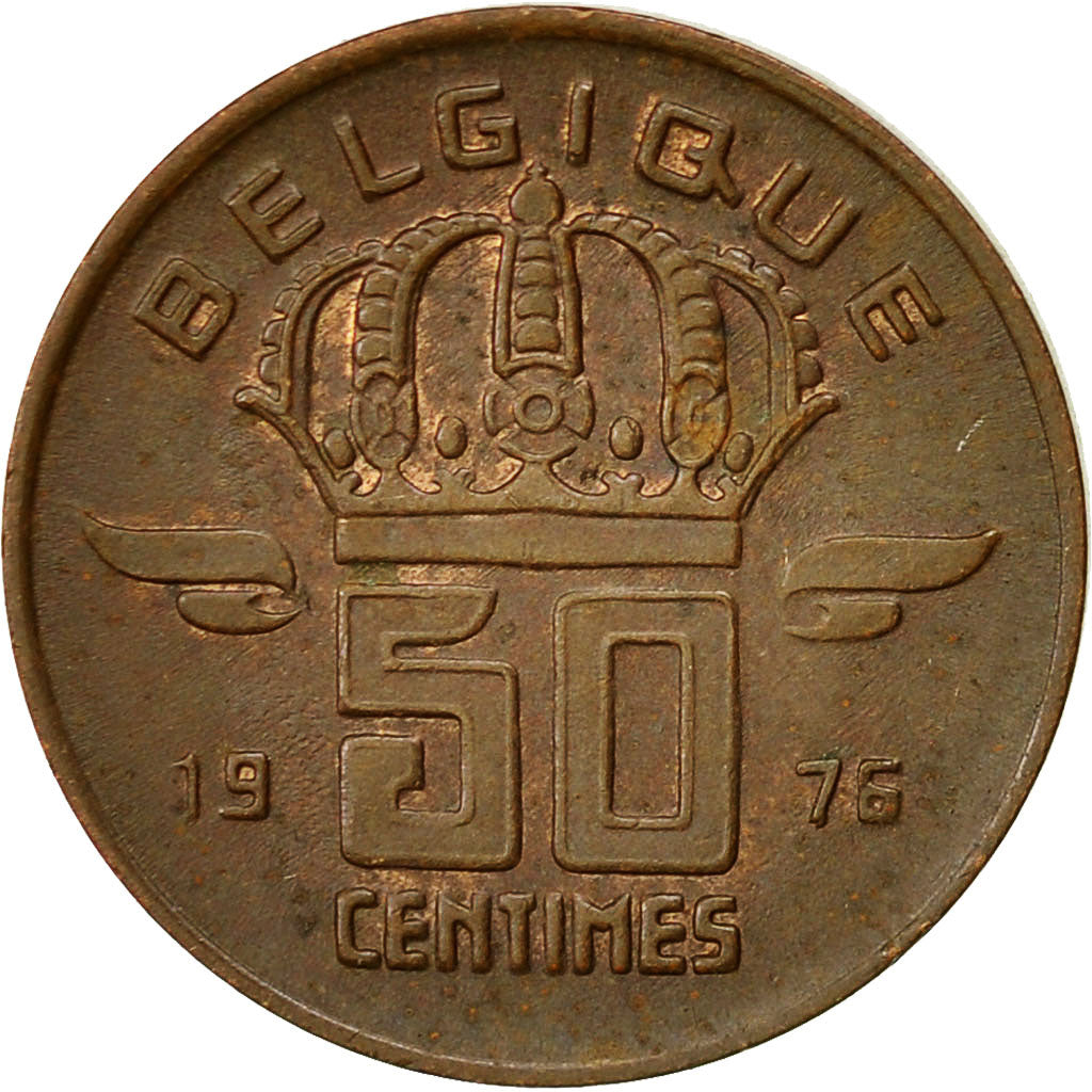 Belgium, Baudouin I, 50 Centimes, 1975, EF(40-45), Bronze, KM:148.1