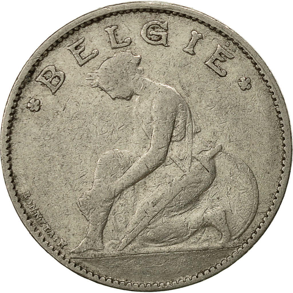 Belgien, Franc, 1922, S+, Nickel, KM:90