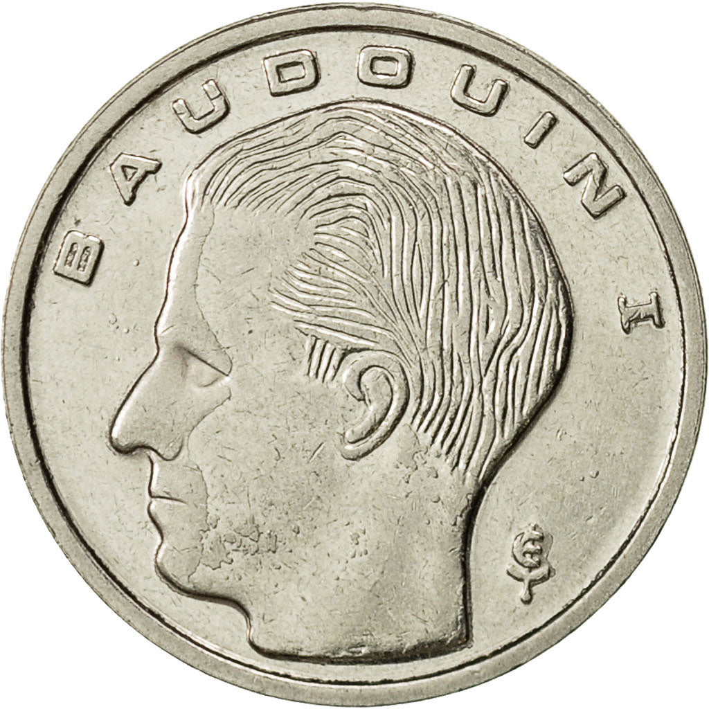 Belgium, Franc, 1993, AU(50-53), Nickel Plated Iron, KM:170