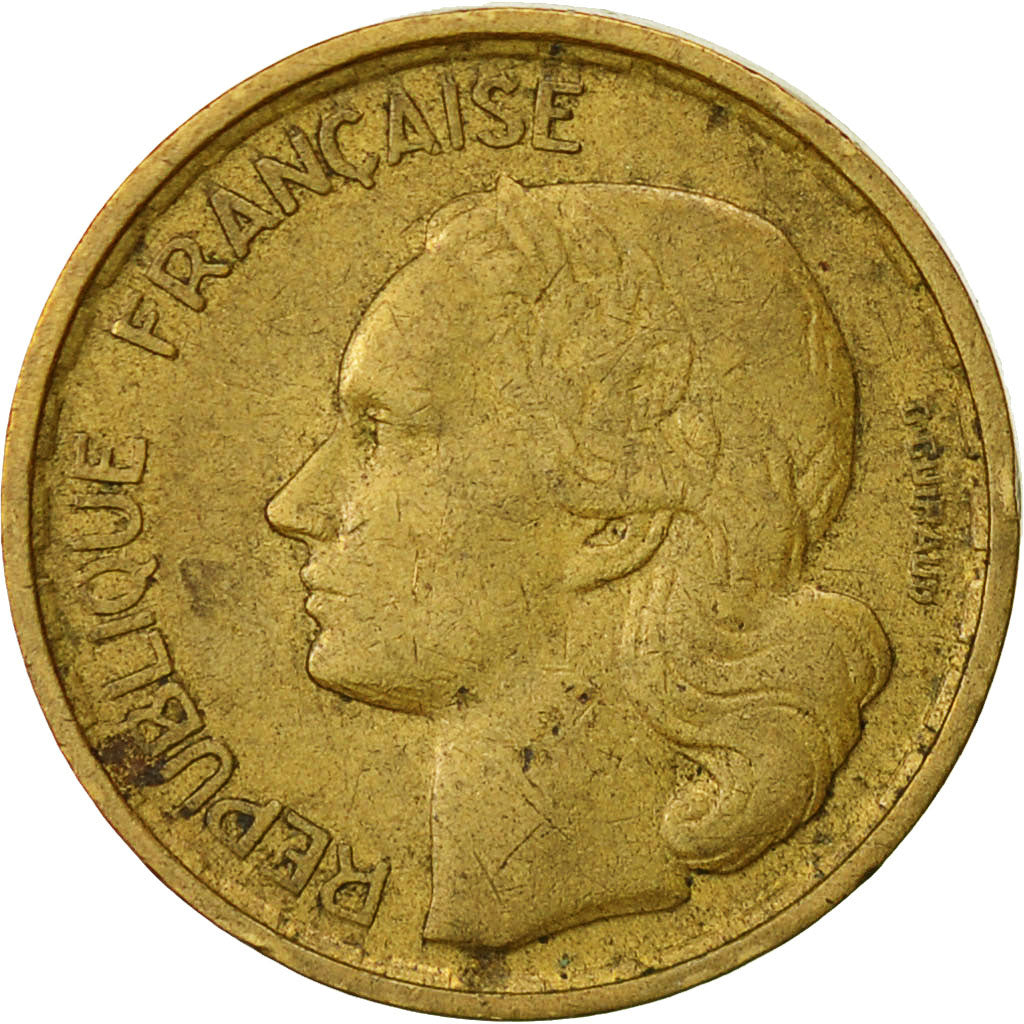 France, Guiraud, 10 Francs, 1952, Paris, VF(30-35), Aluminum-Bronze, KM:915.1