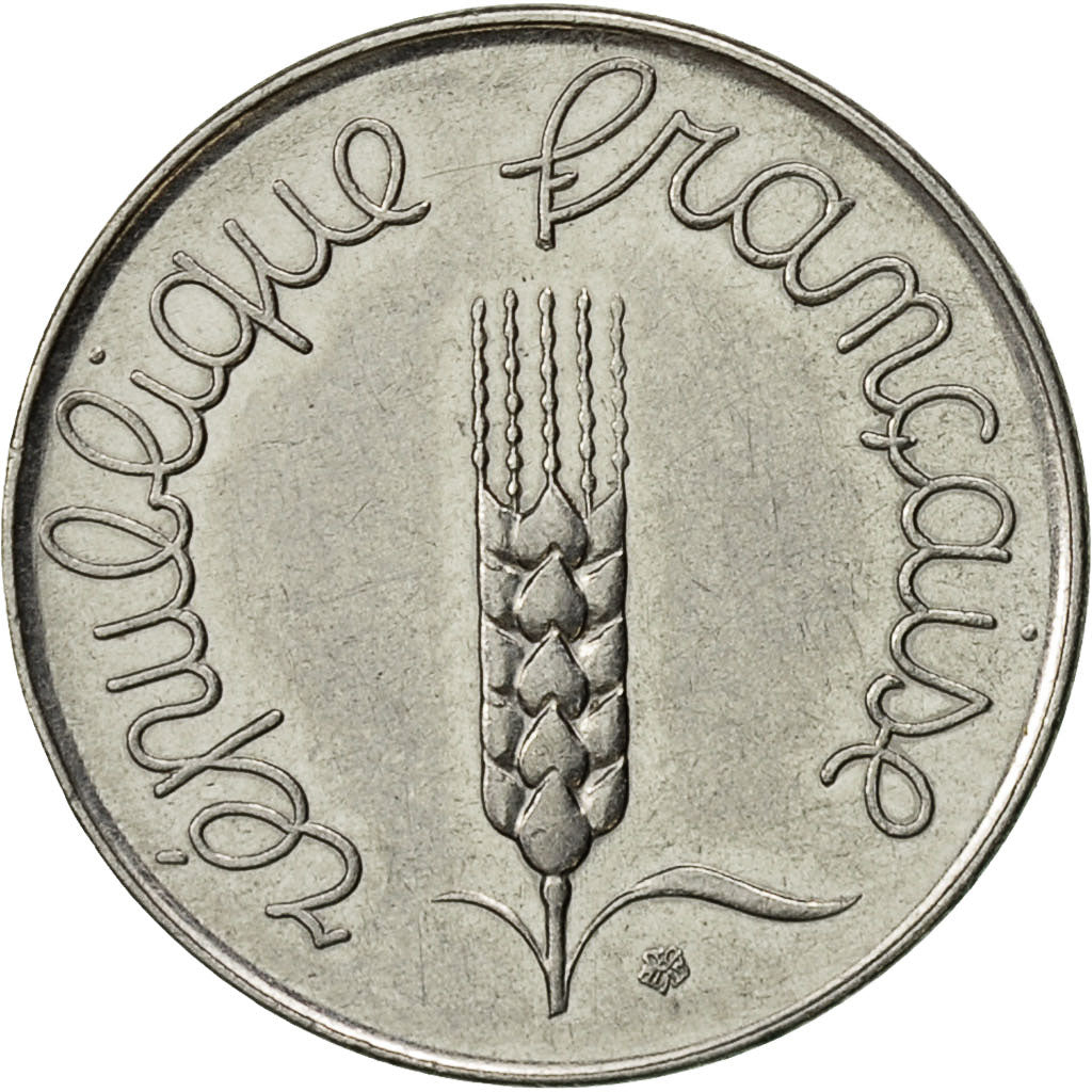 France, Épi, 5 Centimes, 1961, Paris, VF(30-35), Stainless Steel, KM:927