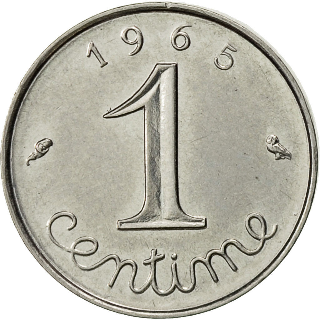Moneta, Francja, Épi, Centime, 1965, Paris, EF(40-45), Stal nierdzewna, KM:928