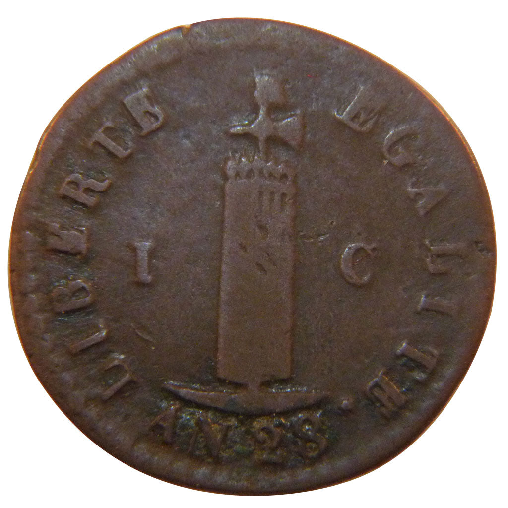 Haiti, 1 Centime, 1831, KM #21, VF(20-25), Copper, 2.60